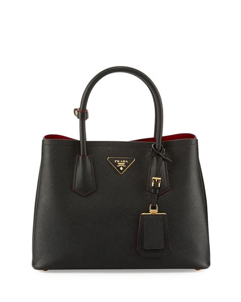 prada saffiano leather small tote bag|Prada saffiano cuir leather tote.